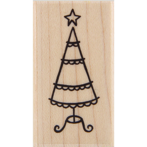 wood stamp - scallop tree