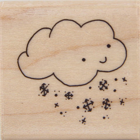 wood stamp - mb snow cloud
