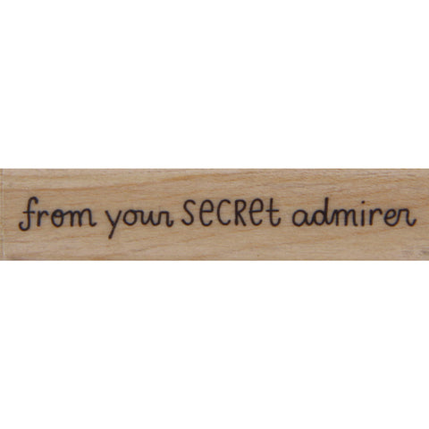 wood stamp - secret admirer
