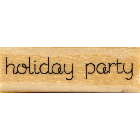 wood stamp - holiday party HC