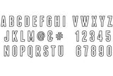 a|s die set - tall alphabet