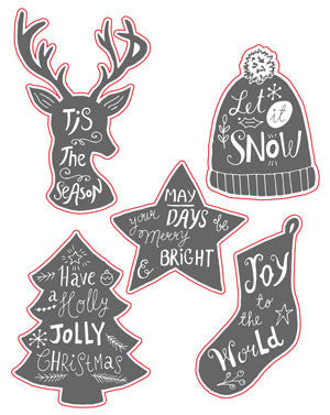 a|s die set - holiday word art