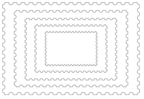 a|s die set - postage stamps