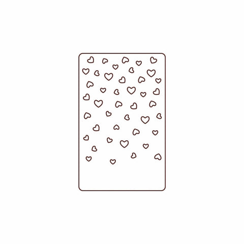 a|s die - heart confetti background