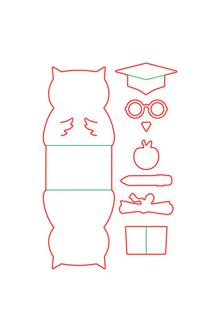 a|s die set - owl candy package